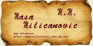 Maša Milicanović vizit kartica